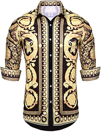 Men's Long Sleeve Shirts, Luxury Shirts Men Black