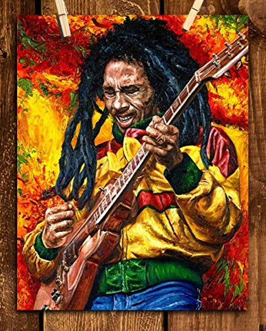 Bob Marley Poster Bob Marley Banner Bob Marley Print Wall Art Home- No Frame